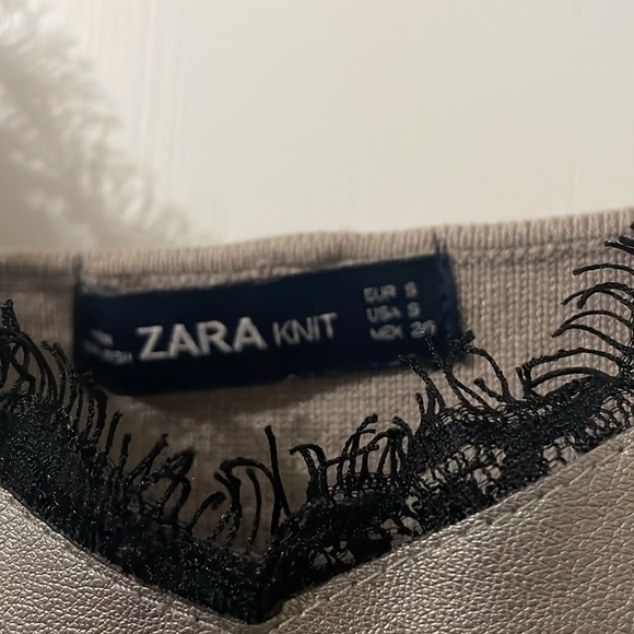 Zara Metallic Gold Camisole with Black Accents Size S - Picture 4 of 10